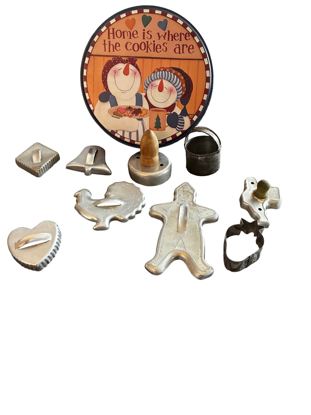 Vintage Cookie Cutters Set + Tin Baking Tools Farmhouse Decor
